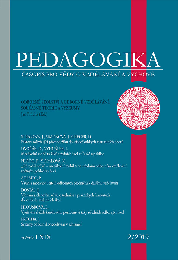 					Náhled Vol 69 No 2 (2019): Odborné školství a odborné vzdělávání: Současné teorie a výzkumy
				