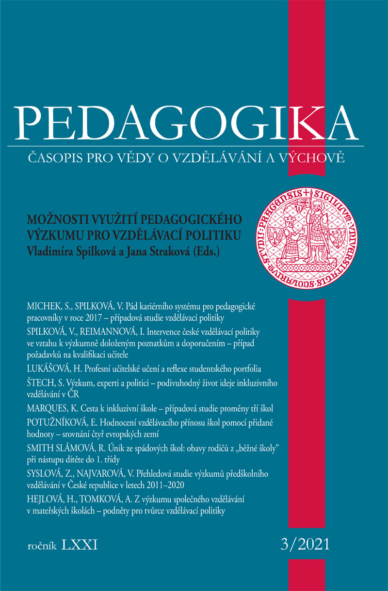 					Náhled Vol 71 No 3 (2021): Možnosti využití pedagogického výzkumu pro vzdělávací politiku
				